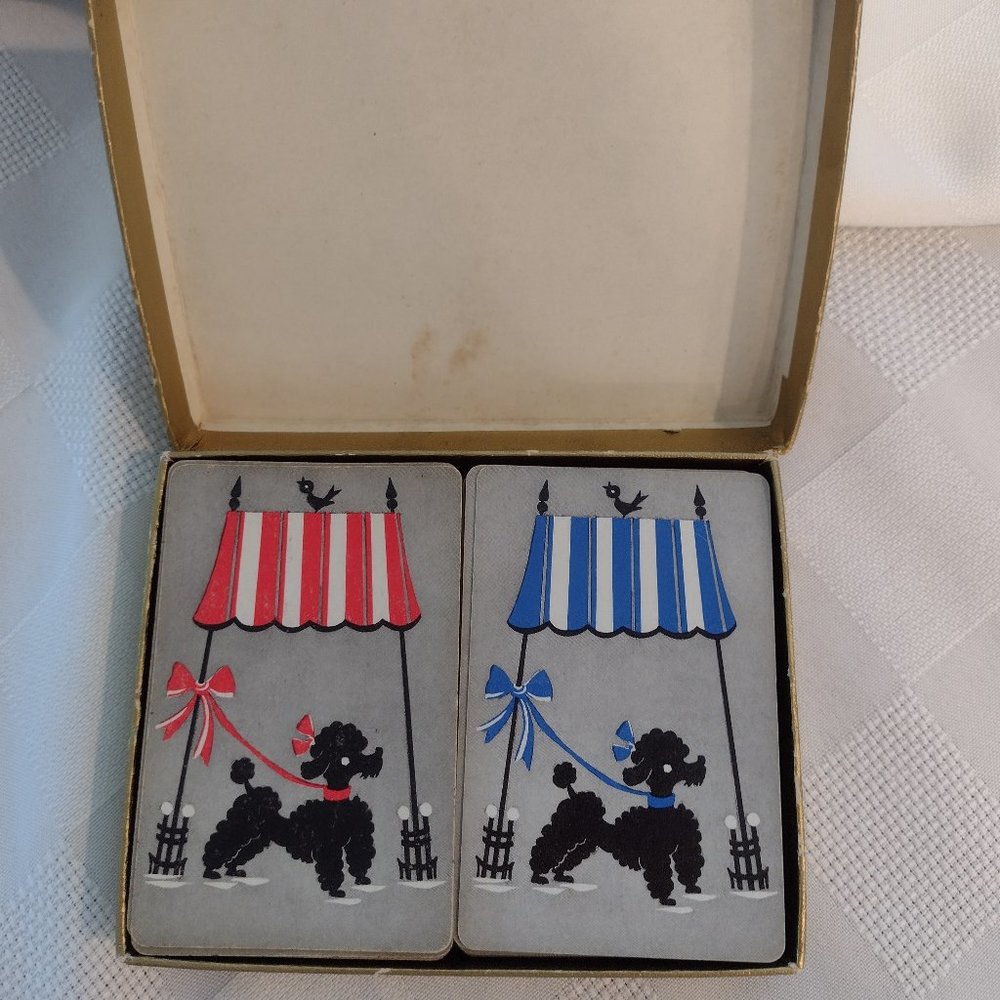 Vintage Poodle Arrco Bridge Cards